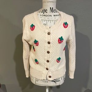 ModCloth vintage strawberry cardigan